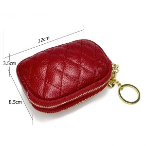 Leather Coin  Purse Keyring-CLD-9971