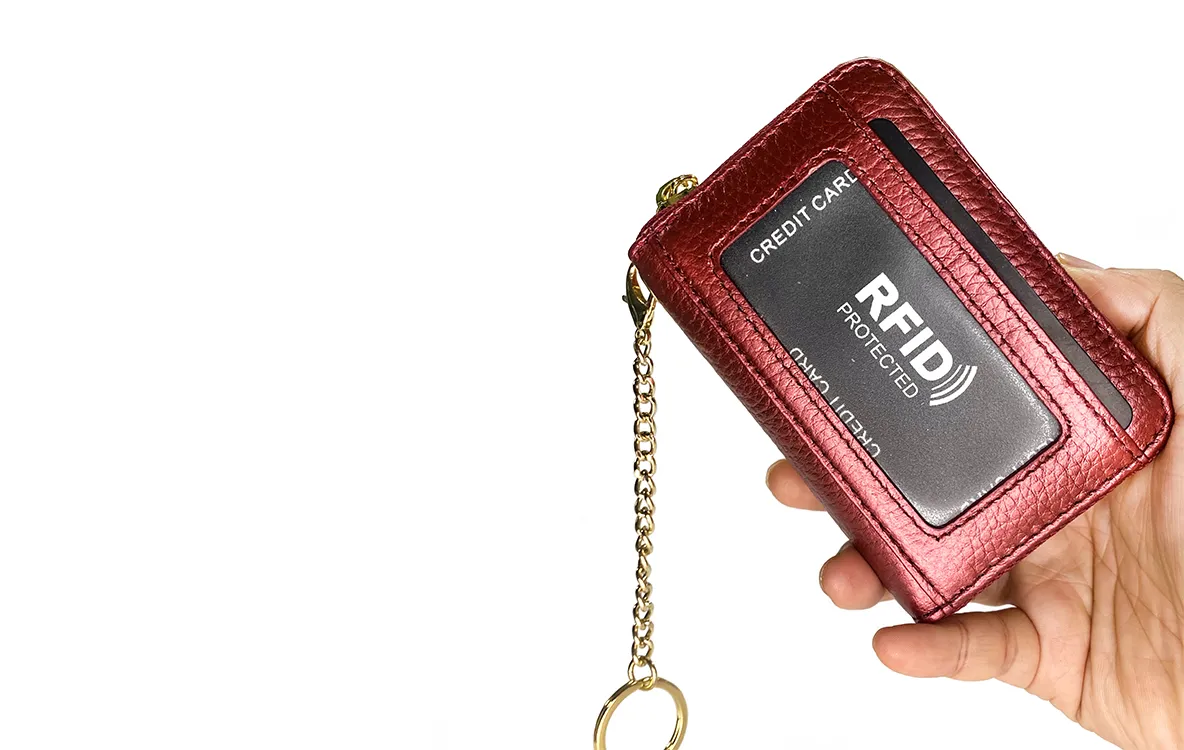 12 Slots Leather Card Holder Wallet CL7194 Red