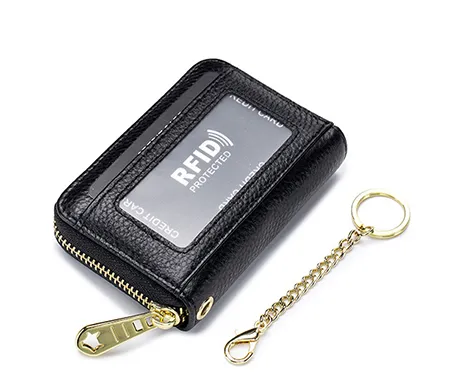 12 Slots Leather Card Holder Wallet CL7194 Black