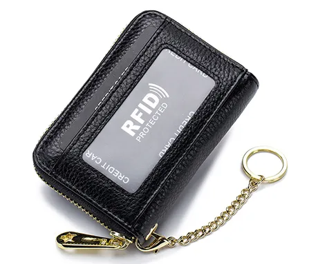 12 Slots Leather Card Holder Wallet CL7194 Black