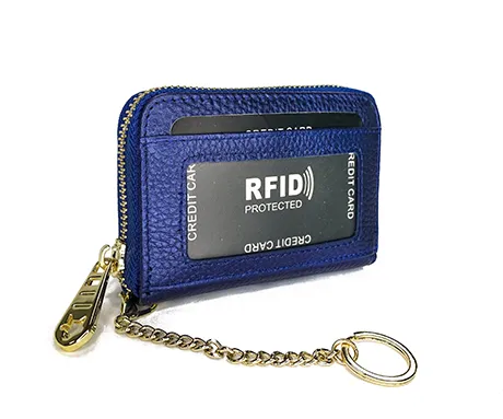 12 Slots Leather Card Holder Wallet CL7194 Blue