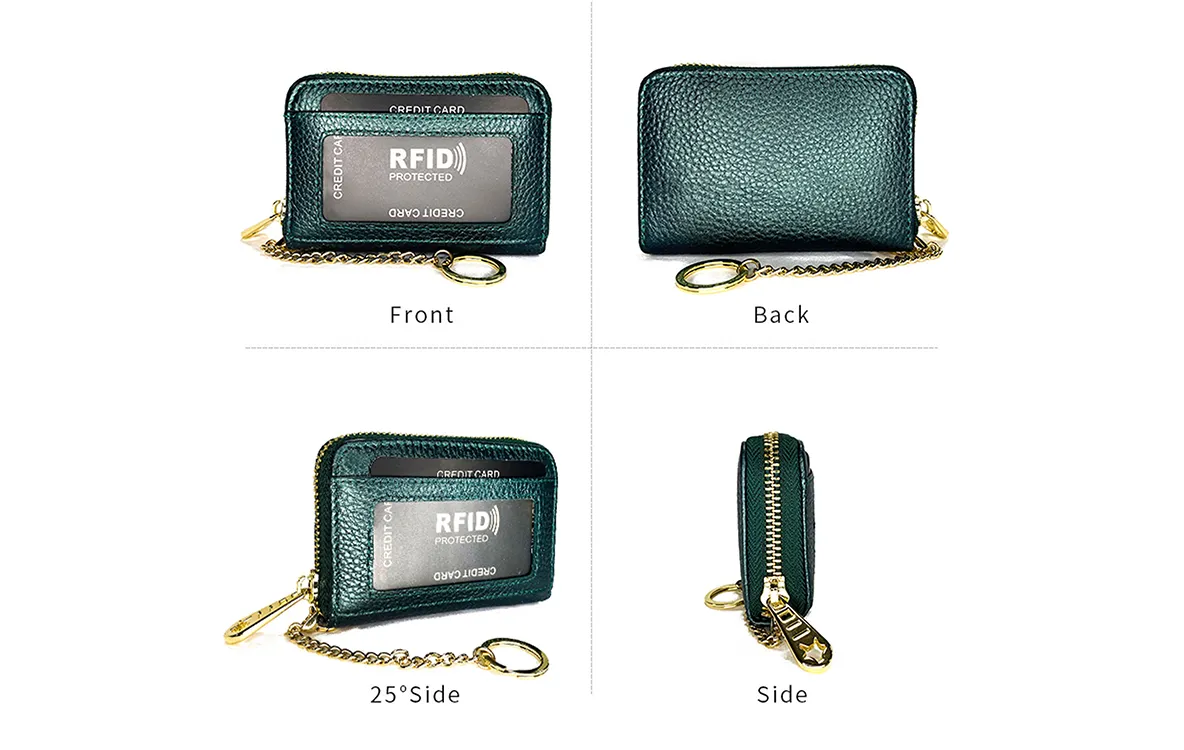 12 Slots Leather Card Holder Wallet CL7194 Green
