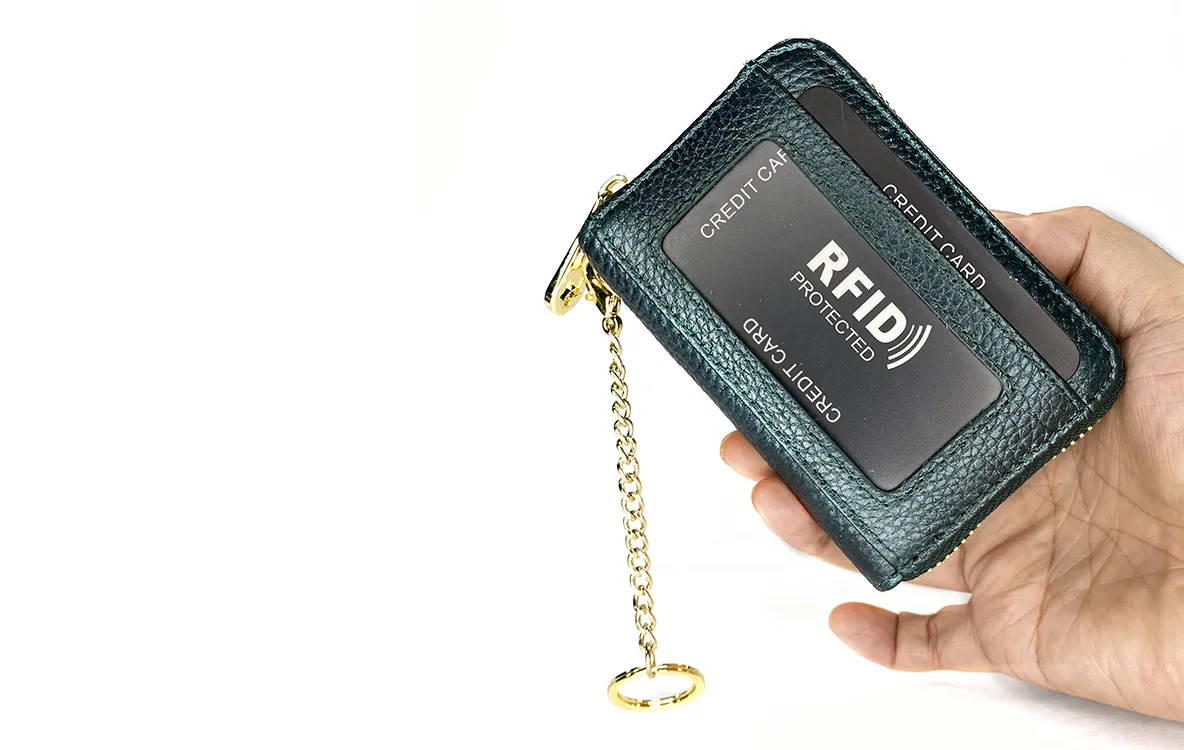 12 Slots Leather Card Holder Wallet CL7194 Green