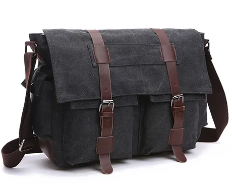 Canvas Messager Briefcase DS8168 Black