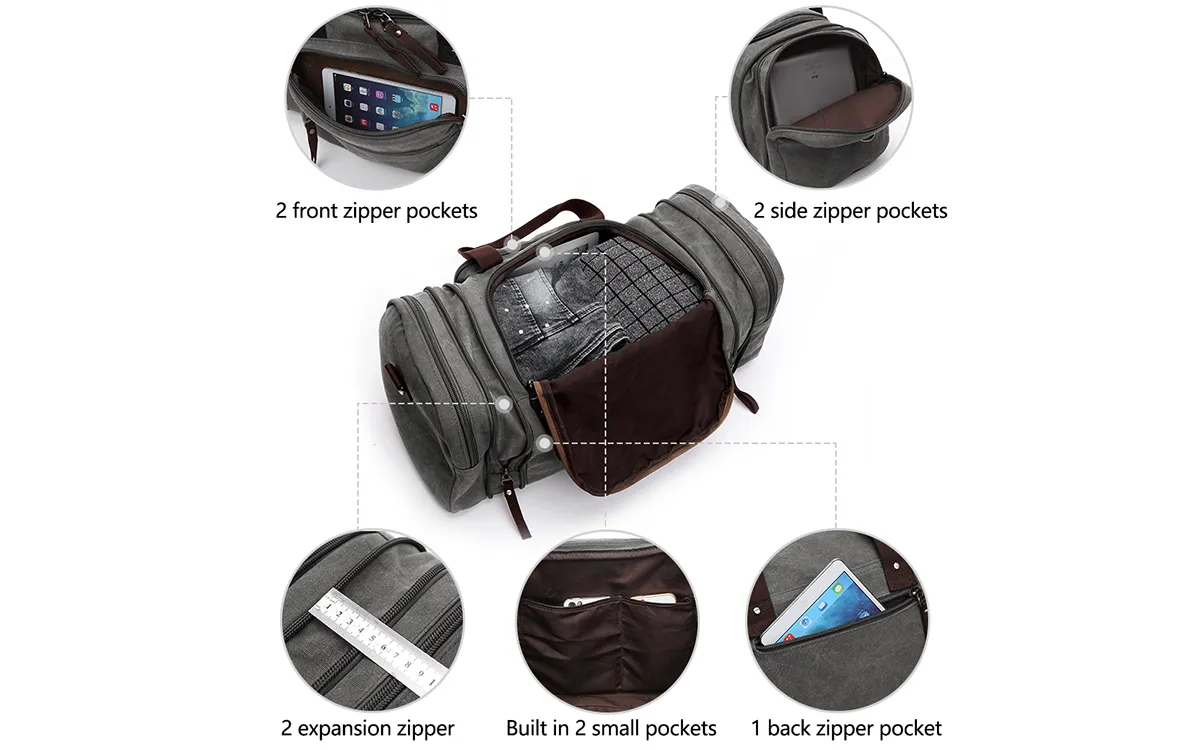 Huge Storage Canvas Travel Bag DS8642