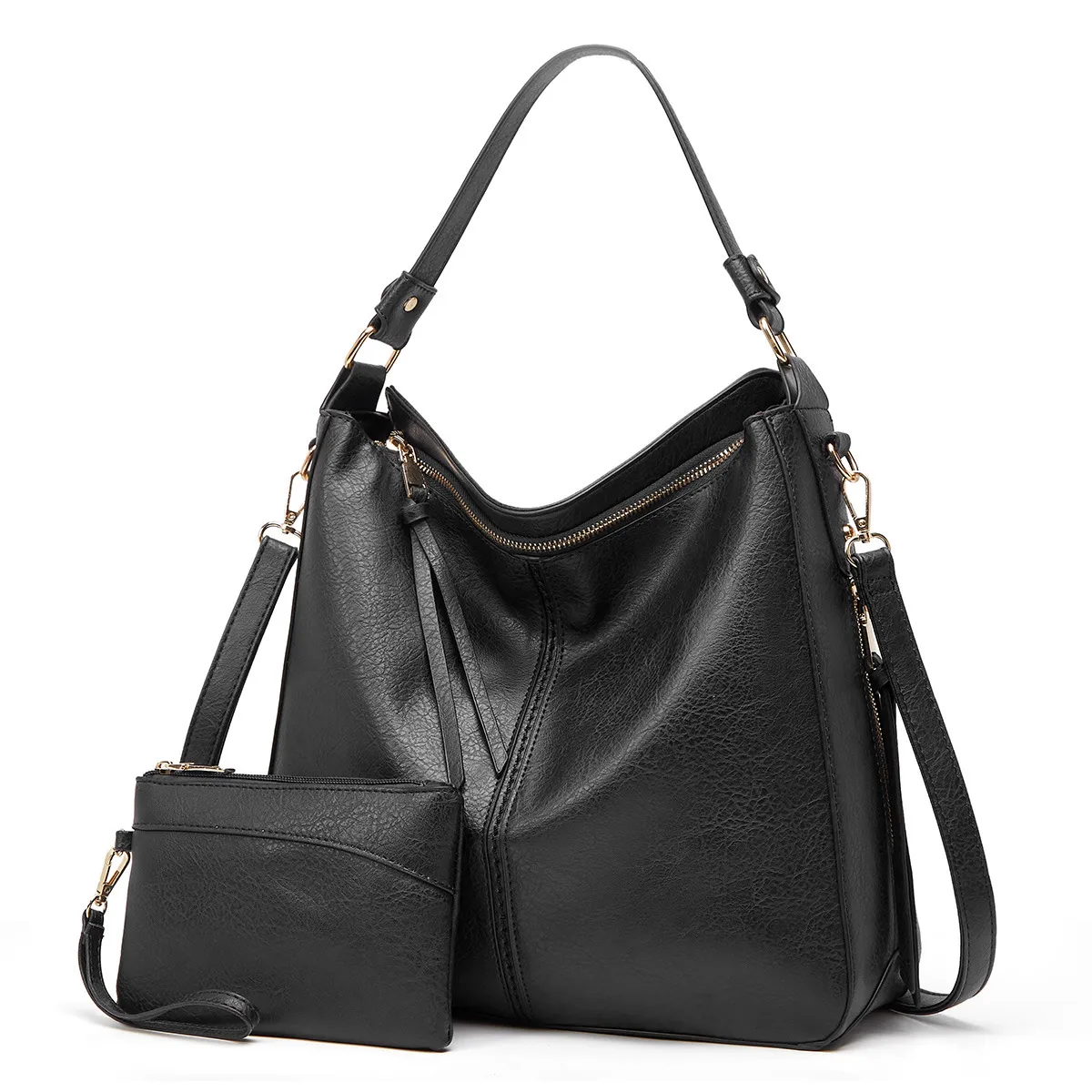 HB176-2  Hobo Bag With Wallet Set
