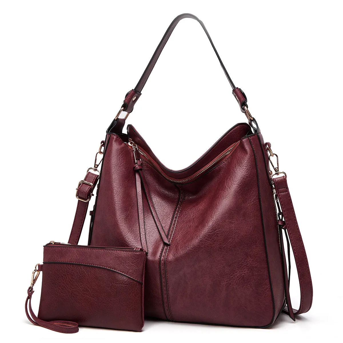 HB176-2  Hobo Bag With Wallet Set
